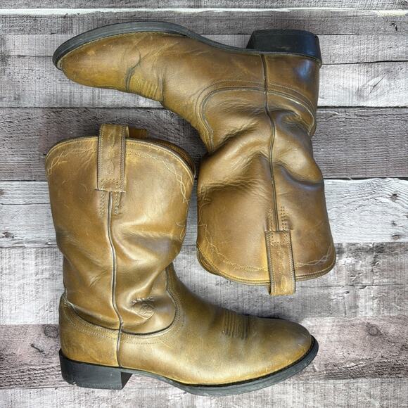 Ariat Boots Brown Leather Cowboy Western Work Men’s Size 8 B main image 9